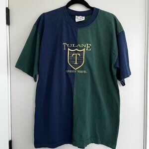 Cotton Tulane University Embroidered T Shirt